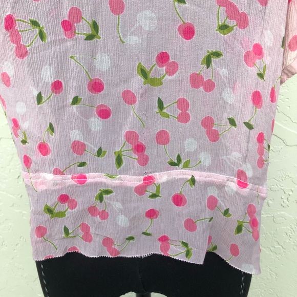 Rafaella silk pink berry crop button down blouse - Picture 9 of 11